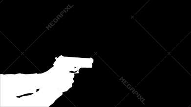 Man Shooting Gun - Silhouette