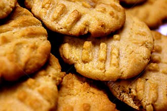 Closeup of Peanut Butter Cookies