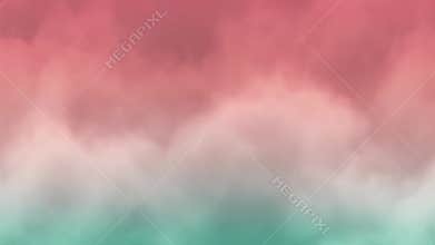 Ethereal gradient mist creating a vibrant transition from soft pink to tranquil teal, evoking a dreamy backdrop for a serene
