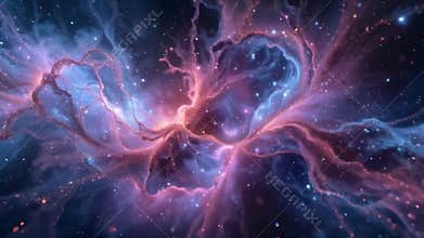 Cosmic Nebula Swirl - 4K Ethereal Space Art for Sci-Fi Films & Meditative Visuals