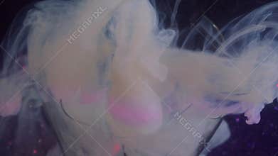 Ink mist broken lamp neon splash light bulb water