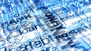 Financial Words 3D Animation