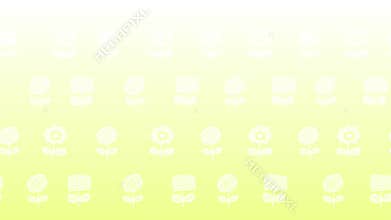 Retro hand-drawn floral pattern seamless loop animation. motion background.