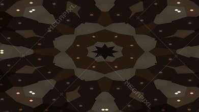 Kaleidoscope Patterns with Geometric Shapes and Lights