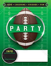 American Football Party Template Illustration