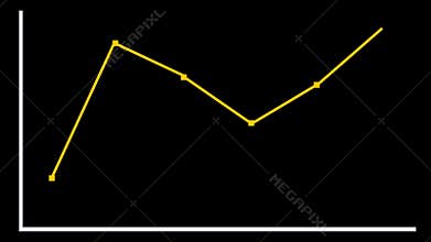 business graph, stock graph, line charts