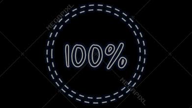 neon 100 percent loading circle