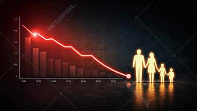 Visualizing Decline: A Family Representation Against a Backdrop of Diminishing Graph