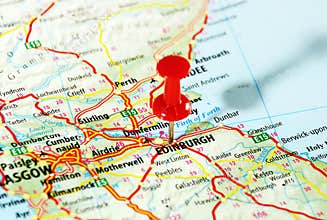 Edinburgh scotland map