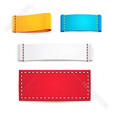 Colorful Blank Fabric Labels or Badges