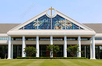 Church Building with Stunning Glass Window