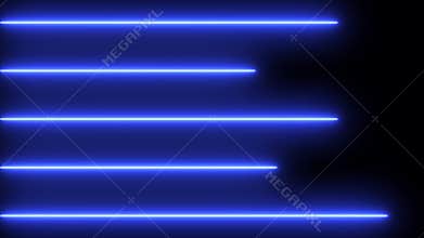 4K Animated neon lines on a sleek dark background and copy space.