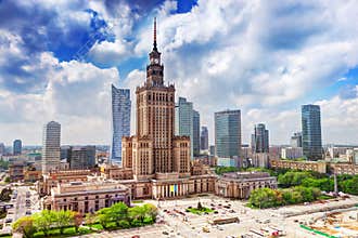 Warsaw, Poland. Palace of Culture and Science, downtown.