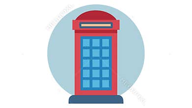Telephone Booth Icon for Retro Communication