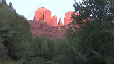 Cathedral Rock Reflection with Moon