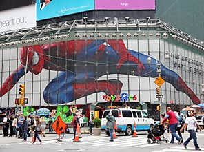 Toys R Us with Spider man