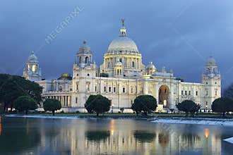 Victoria Memorial in rainy season, Kolkata,(Calcutta) India.