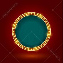 Circle retro sign
