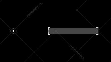 Glitch Callout HUD Frame With High-Tech Style Animation. Alpha