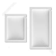 White blank sachet packaging for food, cosmetics, or medicine