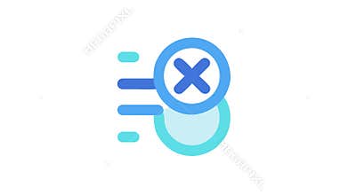 Modern flat style cancel or delete icon concept