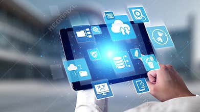 Data backup cloud system network connection concept Gist