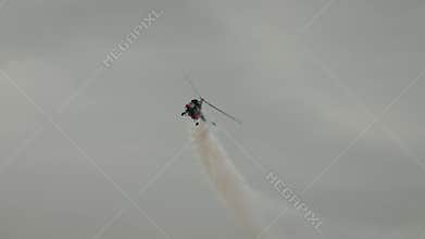 Hungarian aerobatics helicopter pilot HeliForce MI-2 at the Bucharest Air Show (BIAS) 2024.