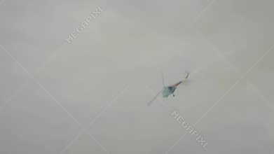 Hungarian aerobatics helicopter pilot HeliForce MI-2 doing acrobatics at the Air Show (BIAS).