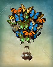 Butterfly hot air balloon