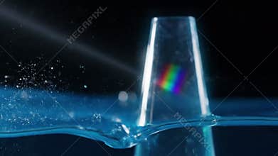 Light Wave Refraction Visual Metaphors for Scientific Principles Capture the mesmerizing bending and splitting of a focused…