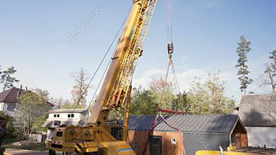 Completion of the installation of the modular house.