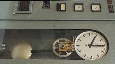 Old clock and measure electricity