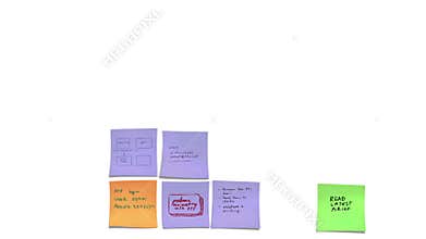 Badly played Post-it tetris