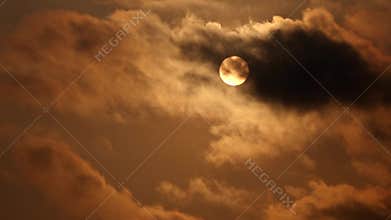 Sun with clouds