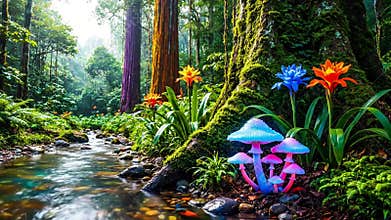 Panoramic Splendor Stock video of an exotic, colorful natural landscape Wide angle shot showcasing the vastness and diverse