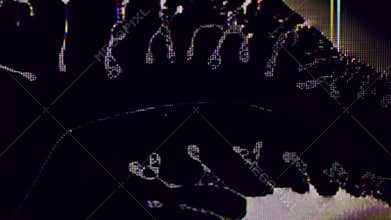 Glitch screen digital defect liquid noise artifact