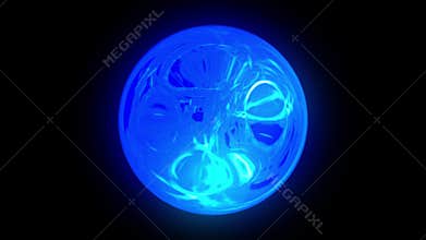 Alien Portal on Black Background