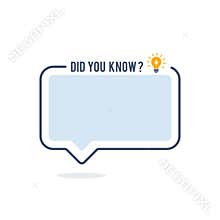 Did you know vector template post icon for social media background, fun fact blank template fyi vector
