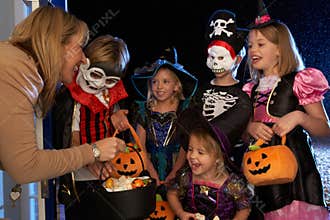 Happy Halloween party trick or treating
