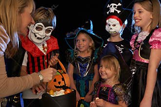 Happy Halloween party trick or treating