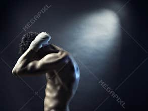 Naked athlete