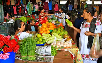Mayan Fruit Market, Yucatan, Mexico