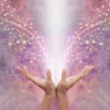 Sending out Reiki healing energy across the ether
