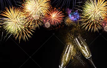 Christmas amd Happy New Year Champagne