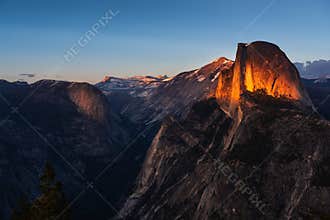Last Sunshine of Half Dome