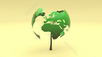 3d earth day for concept design. Concept eco earth day. Able to loop seamless