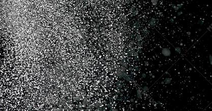 Snow Rain Falling At Night