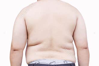Fat mens body measurements.Back views