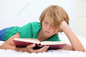 Child reading bible