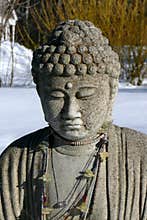 Buddha: serenity in snow
